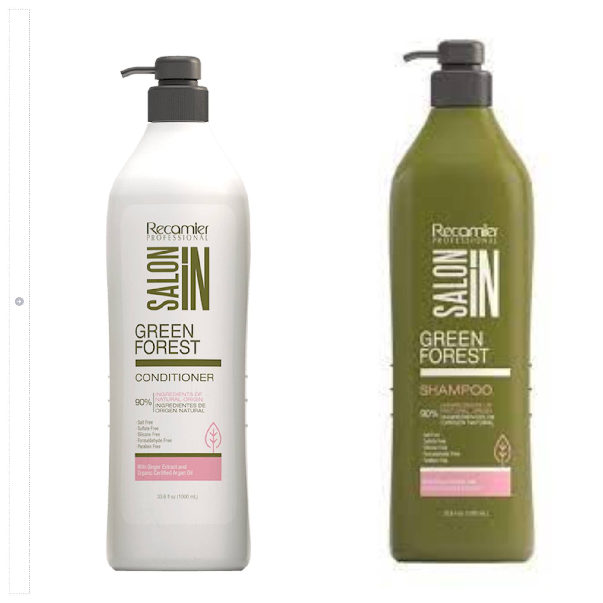 Kit Shampoo Y Acondicionador Green Forest  + Tratamiento Semilla de Lino Salon In Recamier 